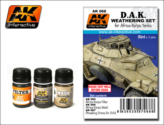 DAK Africa Korps Tanks Enamel Paint Set (65, 66, 67)