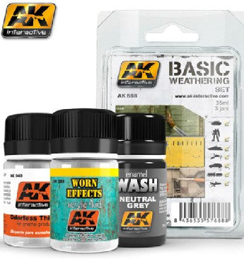 Basic Weathering Acrylic/Enamel Paint Set (49, 88, 677)