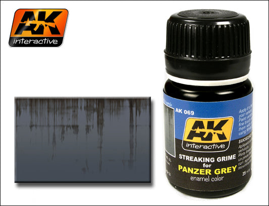 Panzer Grey Streaking Grime Enamel Paint 35ml Bottle