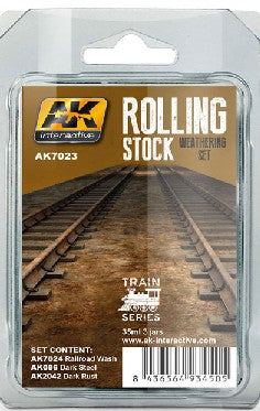 Train Series: Rolling Stock Weathering Paint Set (3 Colors) 35ml Bottles