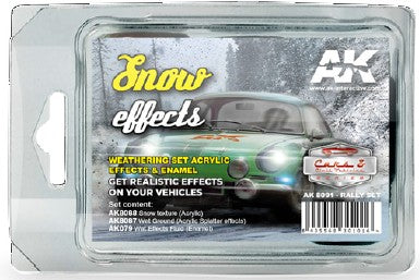 Cars & Civil Vehicle Series: Snow Effects Weathering Acrylic/Enamel Paint Set (79, 8087, 8088)