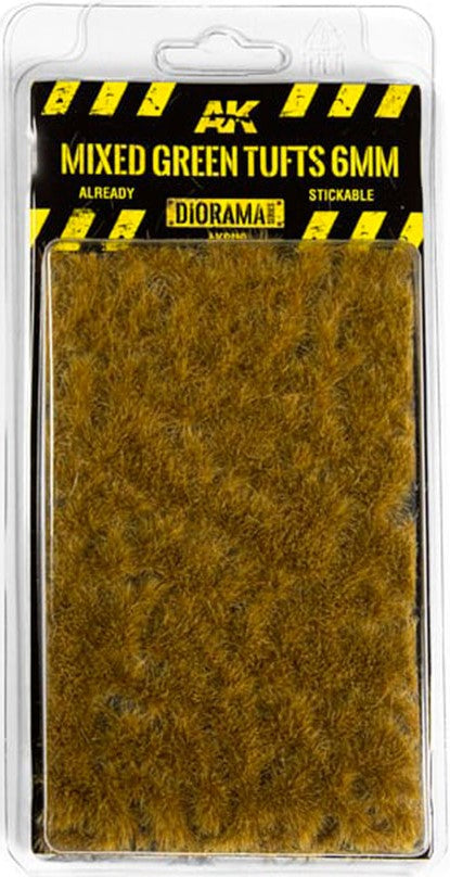 Diorama Series: Mixed Green Tufts 6mm (Self Adhesive)