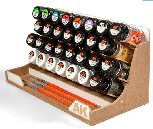 Modular Paint Organizer Stand for 35ml (Holds 30 Bottles & Brushes)