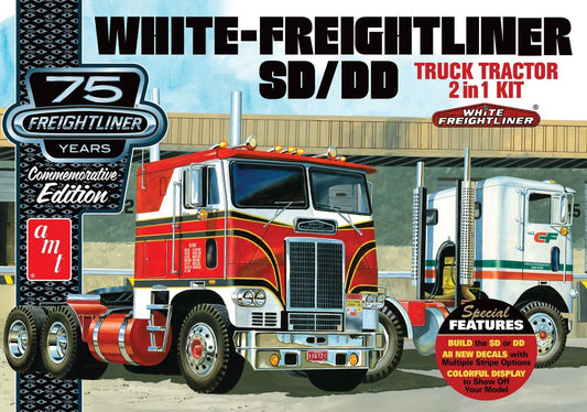 1/25 White Freightliner SD/DD Tractor Cab 75th Anniversary (2 in 1)