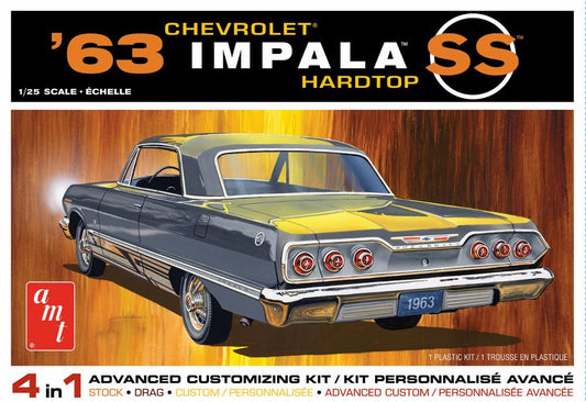 1/25 1963 Chevrolet Impala SS Hardtop Customizing Car (4 in 1)