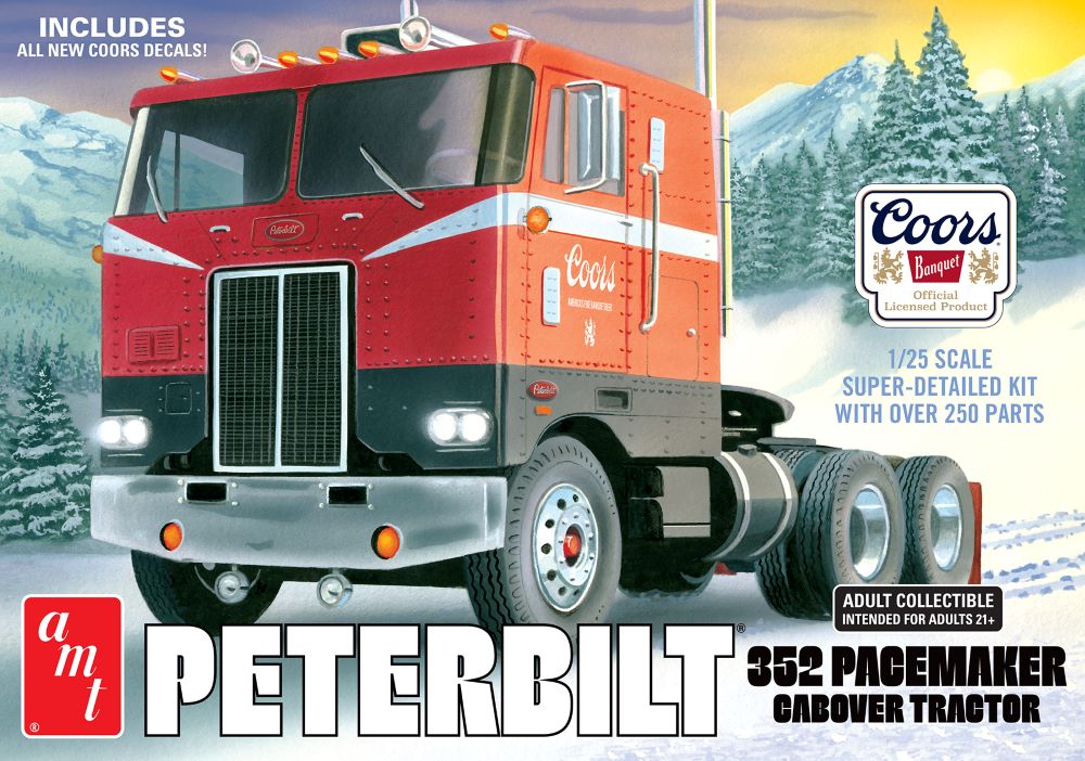 1/25 Coors Beer Peterbilt 352 Pacemaker Cabover Tractor Cab