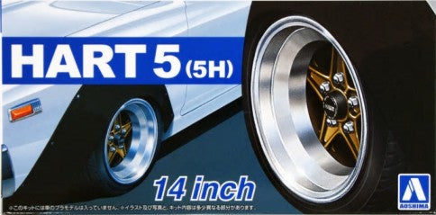 1/24 Hart 5 (5H) 14" Tire & Wheel Set (4)