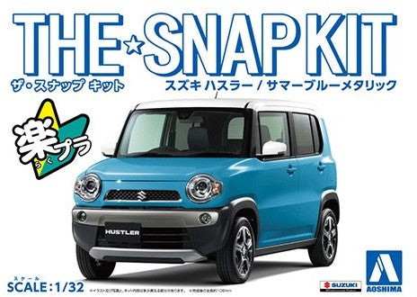 1/32 Suzuki Hustler Car (Snap Molded in Metallic Blue)