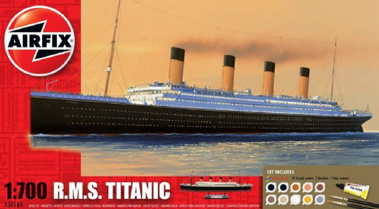 1/700 RMS Titanic Ocean Liner Medium Gift Set w/paint & glue