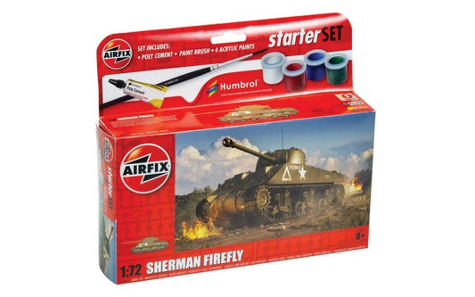 1/72 Sherman Firefly Tank Small Starter Set w/paint & glue