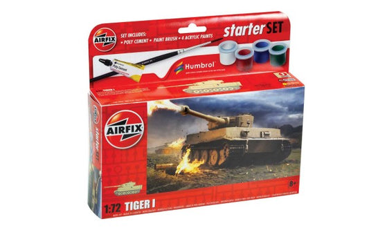 1/72 Tiger I Tank Small Starter Set w/paint & glue