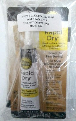 Rapid Dry Glue 1.5oz. Tube Carded (3/Pk)