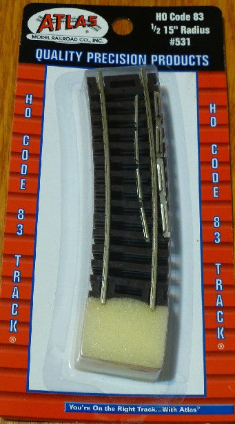 HO Code 83 1/2-15" Radius Snap Track (4)