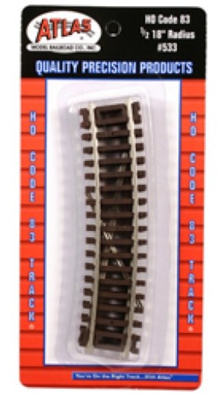 HO Code 83 1/2-18" Radius Snap Track (4)