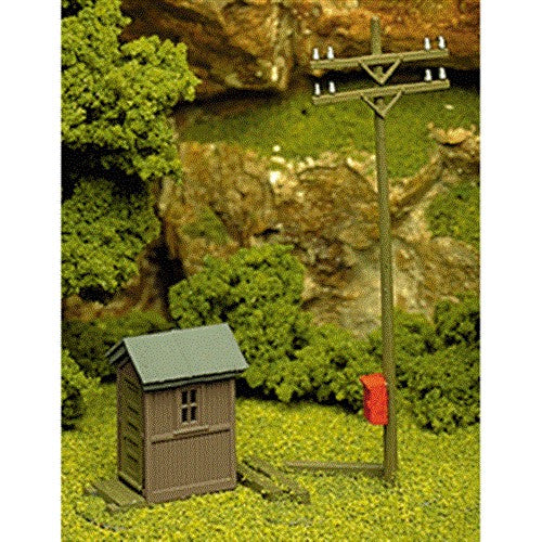 HO Telephone Shanty & Pole Kit
