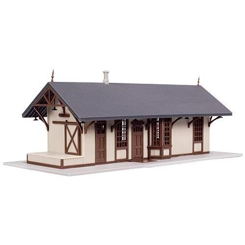 HO 1872 Maywood Train Station Kit (Tan w/Brown Trim)