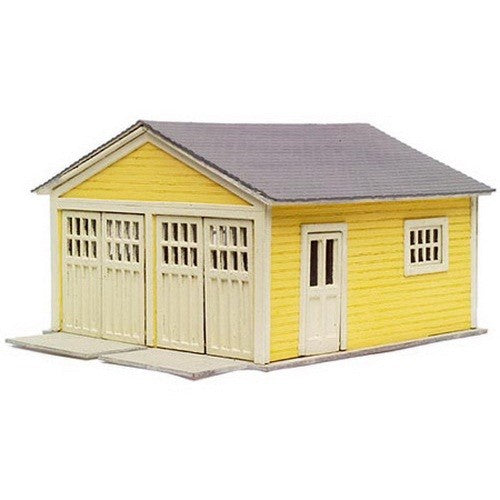 HO Kate's Colonial Garage Wooden Kit (2) (D)