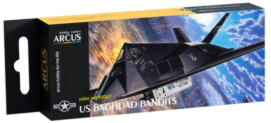 US Baghdad Bandits Stealth Aircraft Enamel Paint Set (6 Colors) 10ml Bottles