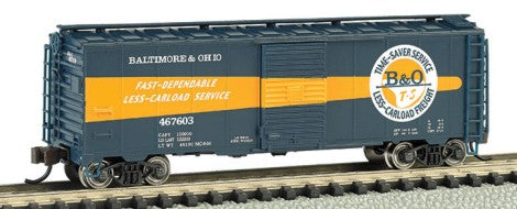 N AAR 40' Steel Boxcar Baltimore & Ohio Timesaver