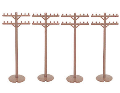 HO Telephone Poles (12pcs/Cd)