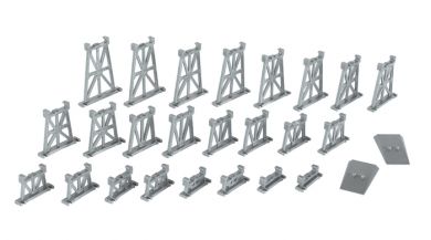 N Graduated Trestle Set for non-roadbed track (26pc/cd)