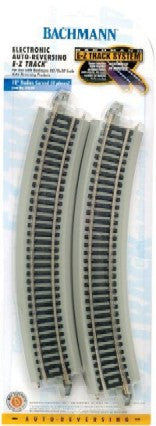 HO Electronic Auto-Reversing 18" Radius Curved Nickel Silver Track (4/Cd)