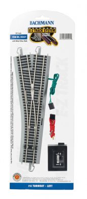 HO #4 Left Remote Turnout Nickel Silver Track (1/Cd)