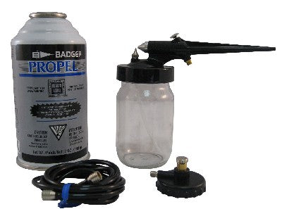 Mini Single Action Bottom Feed Spray Gun Set w/Propel