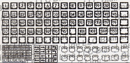 HO Street Route Marker Signs