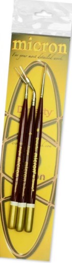 FM Brush: 5/0 Bent Liner, 4 Bent Angle, 0 Detailer Brushes (3)