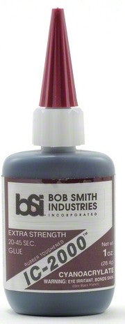 Ic-2000 Black Rubber-Toughened CA Glue 1oz