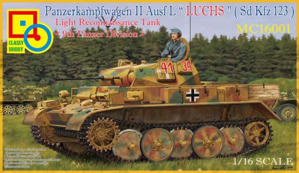 1/16 PzKpfw II Ausf L Luchs (SdKfz 123) 9th Pz Division Light Recon Tank