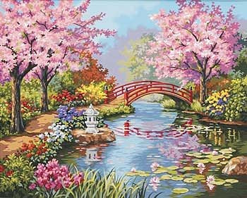 Japanese Garden Paint by Number (20"x16")