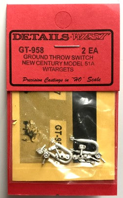 HO Ground Throw Switch New Century Model 51A w/Targets (2ea)