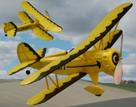 18" Wingspan Waco YMF5 Rubber Pwd Aircraft Laser Cut Kit