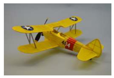 18" Wingspan Stearman PT17 Rubber Pwd Aircraft Laser Cut Kit