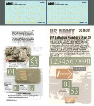 1/35 US OIF Battalion Numbers Pt3