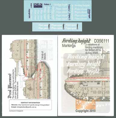 1/35 Fording Height 3 Variations of WWII British AFV's