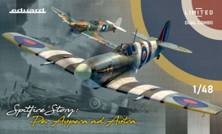 1/48 Spitfire Story: WWII Spitfire Mk Vc Fighter Dual Combo (Ltd Edition Plastic Kit)