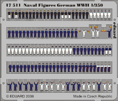 1/350 Ship- German Navy Figures WWII (Painted)