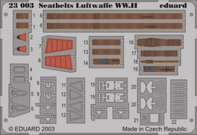 1/24 Aircraft- Luftwaffe WWII Seatbelts (Painted)