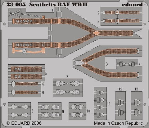 1/24 Aircraft- RAF WWII Seatbelts (Painted)