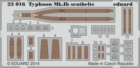 1/24 Aircraft- Typhoon Mk Ib Seatbelts for ARX (Painted)