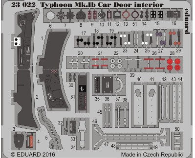 1/24 Aircraft- Typhoon Mk Ib Car Door Interior for ARX (Painted)