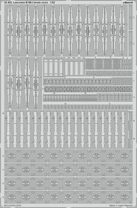 1/32 Aircraft- Lancaster B Mk I Bomb Racks for HKM (D)