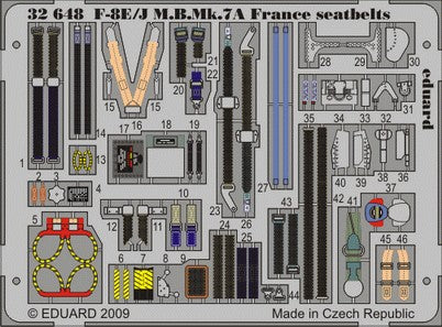 1/32 Aircraft- France F8E/J MB Mk 7A Seatbelts for TSM (Painted) (D)