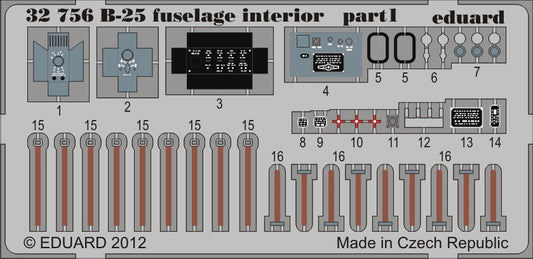 1/32 Aircraft- B25 Fuselage Interior for HKM (Painted)