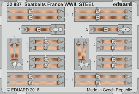 1/32 Aircraft- France Steel WWII Seatbelts (Painted) (D)