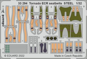 1/32 Aircraft- Tornado ECR Seatbelts Steel for ITA (Painted)
