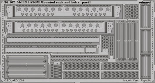 1/35 Armor- M1134 ATGM Mounted Racks & Belts for AFV (D)
